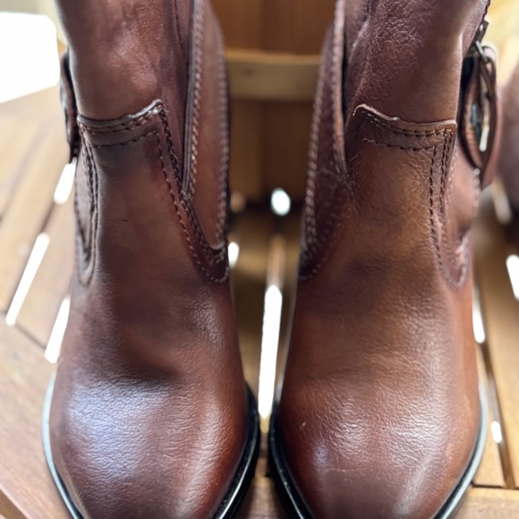 Diesel D Flamingo Italian leather brown boots size 7/37 - Picture 9 of 14